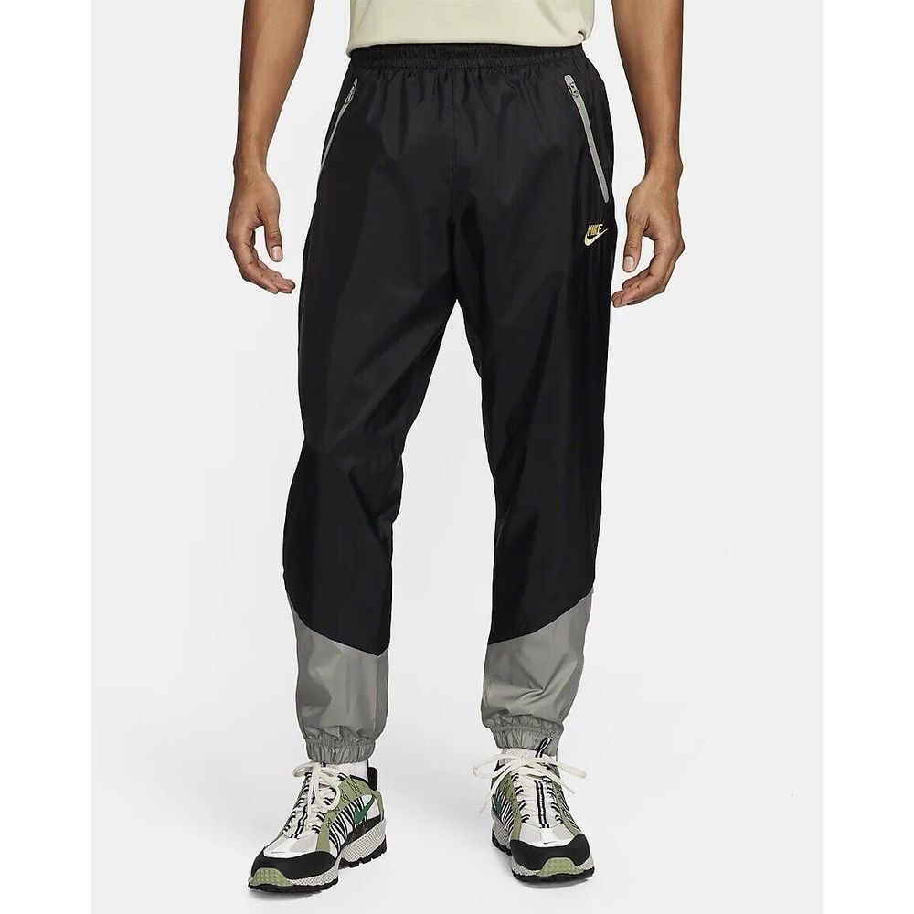 ✅($95) Nike Windrunner Woven Lined Jogger Pants Mens XL Black Gray DX0653 014